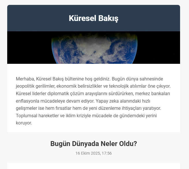 Küresel bakış sample.